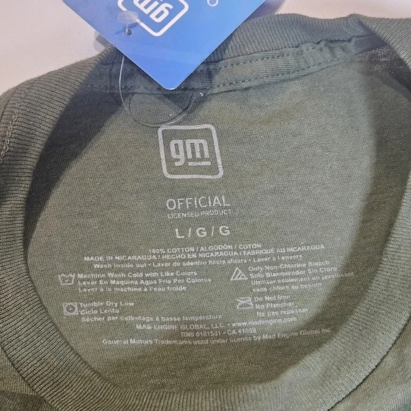 !! OUT OF STOCK! DO NOT PURCHASE!! GM Chevy Camaro T-Shirt‎ Mens Large Green Tee - Picture 5 of 5